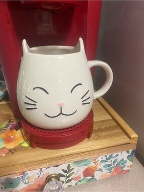 Cost Plus World Market Cream Ceramic Mug (Stamped Base)